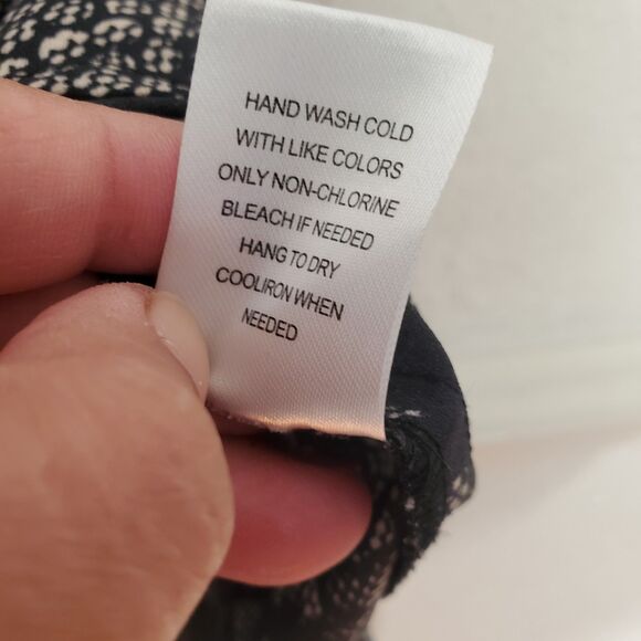 Daniel Rainn Top Hi-Low Sleeveless Blouse Womens Size Large Geometric Lace Print - Picture 13 of 15